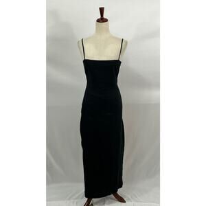 SIR THE LABEL Sz 1 4 S Black 100% Linen Tie Back Midi Dress